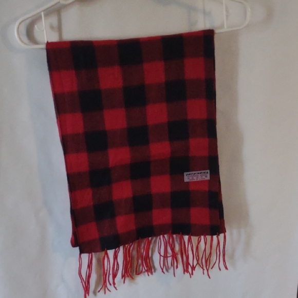 Pashmina Red and Black Buffalo Plaid  Scarf - Picture 1 of 2